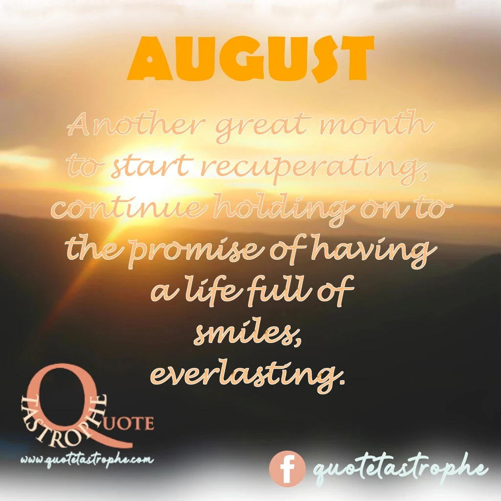 Another Great Month to Start Recuperating