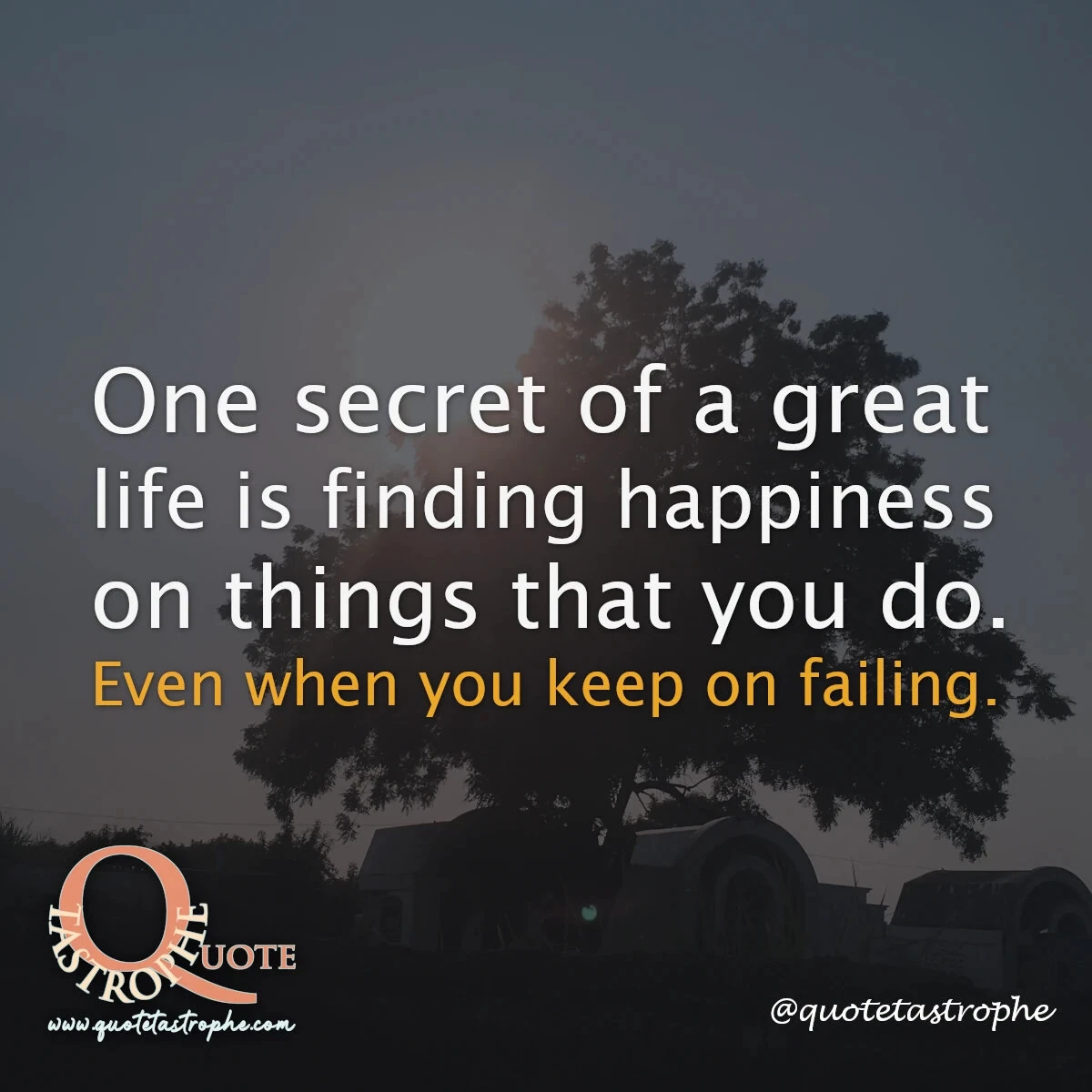One Secret of A Great Life