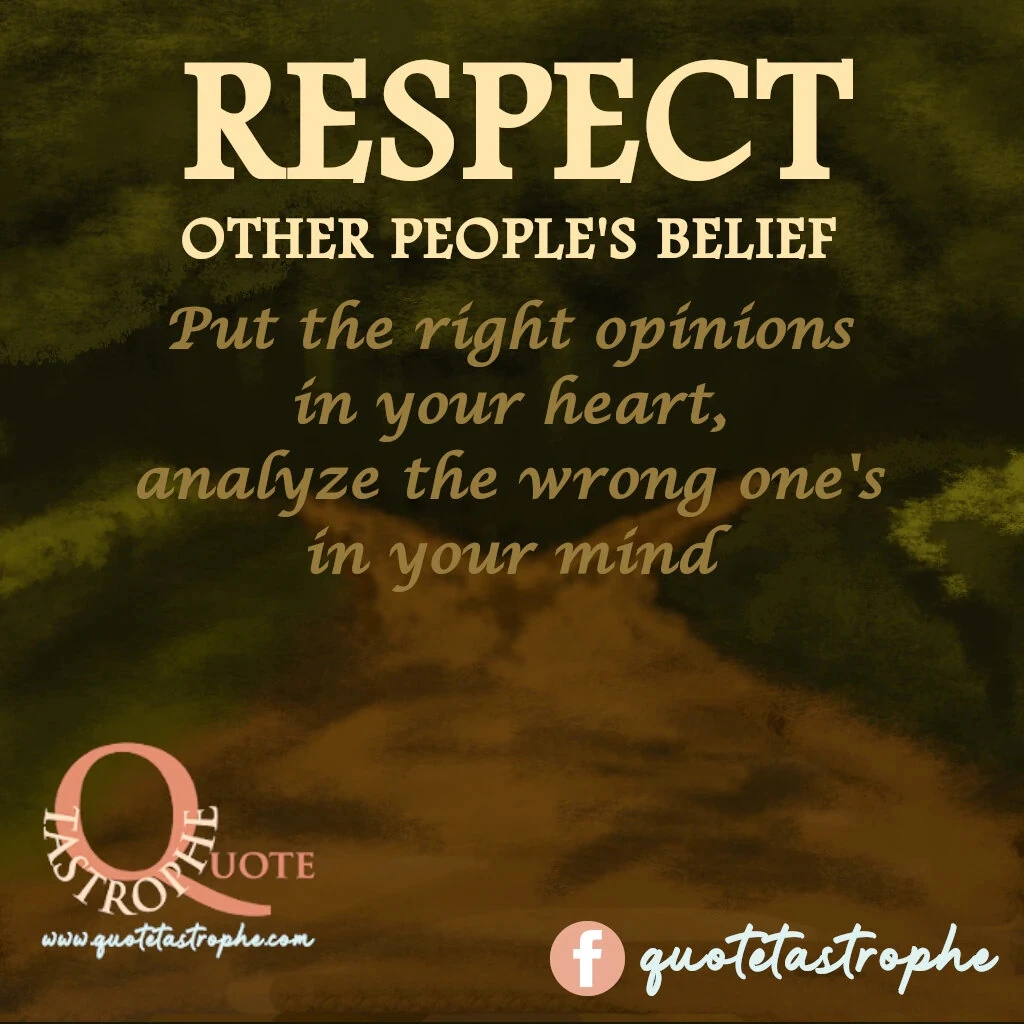 Respect Other People's Belief