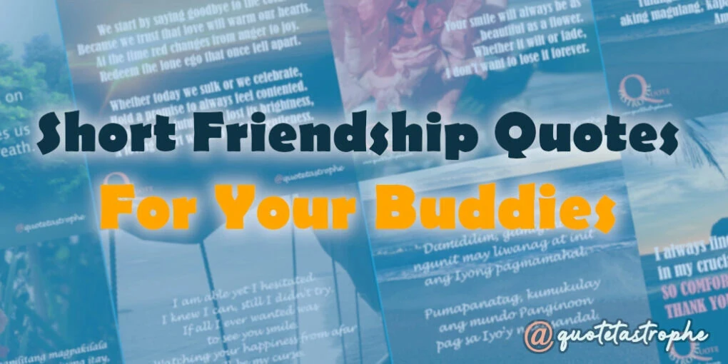 Short Friendship Quotes for your Buddies