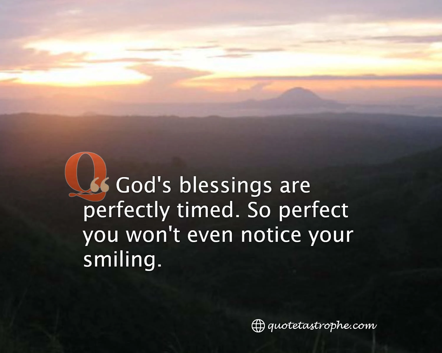 God's Blessings Are Perfectly Timed