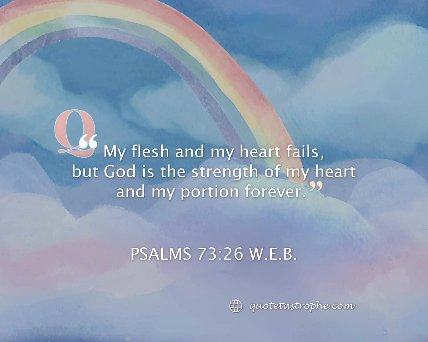 Psalms 73:26 Bible Quotes Posters