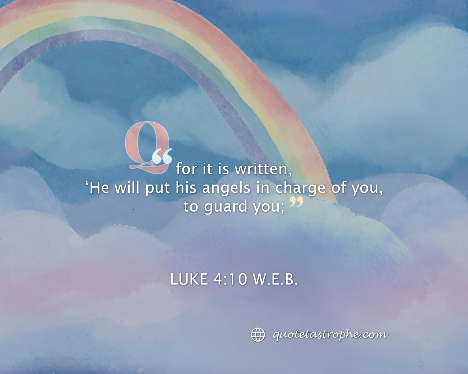 Luke 4:10 Bible Quotes Posters