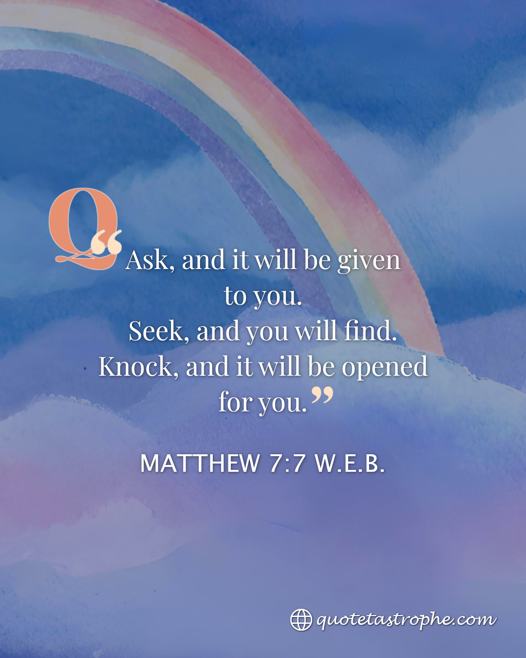 Matthew 7:7 Bible Quotes Images For You